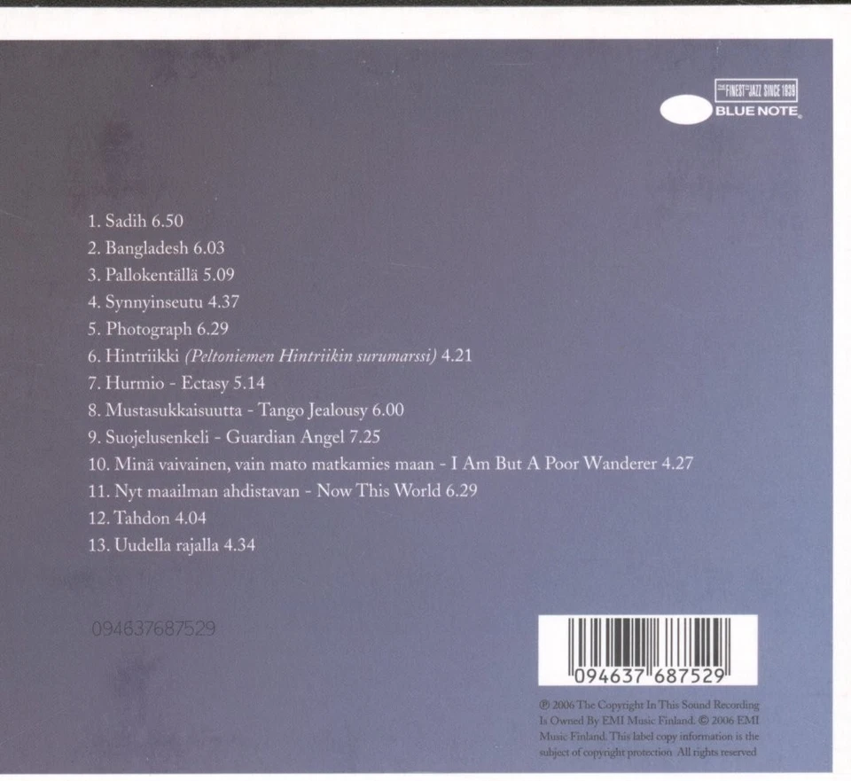 Jukka Perko Retrospektive CD Finnland Blue Note 2006 Mit Booklet Im Digipak - Bild 2 von 3