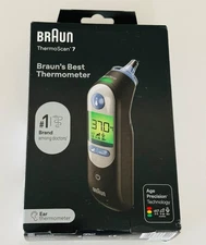 Braun Thermoscan 7 Digital Ear Thermometer 6520BWE For Kids Babies Toddlers New