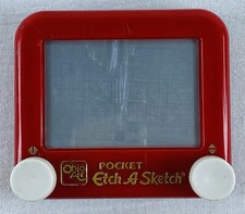 Etch A Sketch Pocket Mini 4" X 3.5" Red Kids Toys Drawing