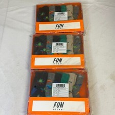 Fun Socks Boys Size 0-12 Months Multicolor Animal Print 3 Packs of 6 Pair