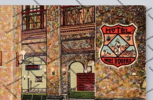 Vintage Postcard Hotel Will Rogers Lobby Claremore U S A - 第 9/14 張圖片