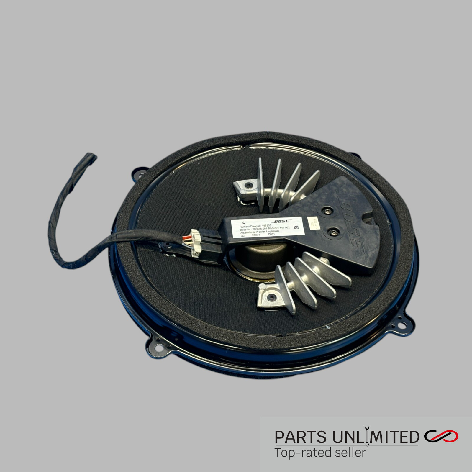03-08 Maserati Quattroporte M139 OEM BOSE rear subwoofer sub woofer speaker