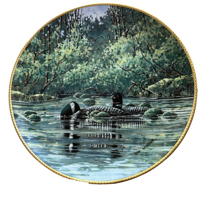 ''Quiet Repast'' Plate #5 in The Loon: Voice of the North Don Li-Leger Winter COA