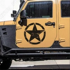 50x 50cm Black Army Star Decal Car Hood Body Side Door Sticker For Car SUV Truck