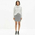 Madewell Gray and Black Windowpane Wool Mini Skirt 4 ~ — photo 1