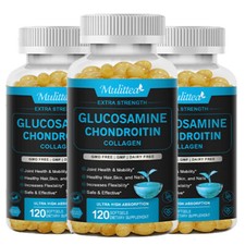 Glucosamine Chondroitin MSM Vitamin D3 Triple Strength Joint Support  3 Pack  