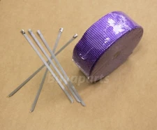PURPLE HEAT WRAP 30FT X 2" X 1.5mm for EXHAUST HEADER TURBO MANIFOLD DOWNPIPE