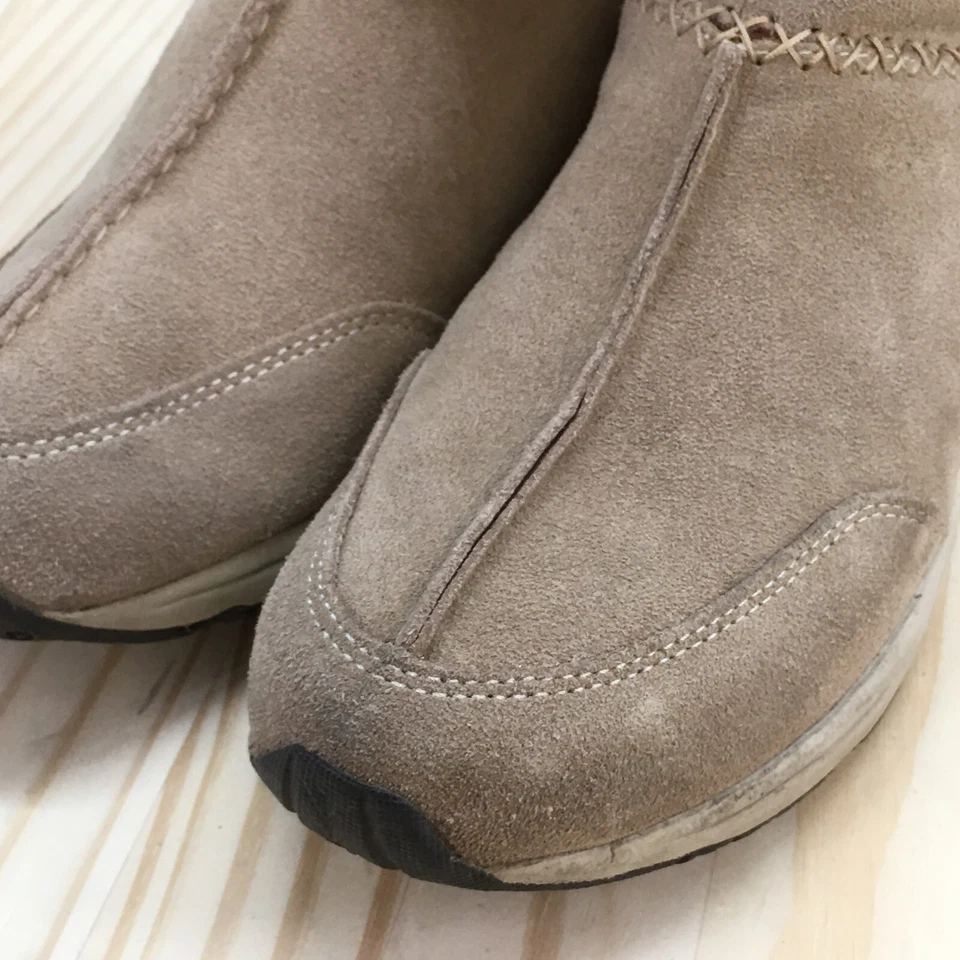 Easy Spirit Boots Womens 9 N Travelritet Pull On Mid Calf Beige Leather Side Zip - Image 4 of 4