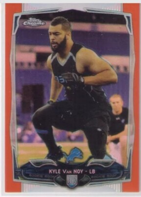 Kyle Van Noy 2014 Topps Chrome Orange Refractor Baltimore Ravens RC #205  