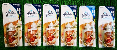 (236,11 /l) 6x Glade sense & spray Sandelholz Jasmin Nachfüllpackungen Duftspray