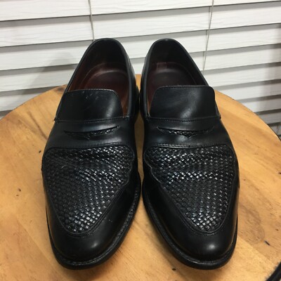 ALLEN EDMONDS “Carlsbad” Black Leather Loafers, size 8 Allen Edmonds Carlsbad Black Leather Woven Penny Loafers  main image 4