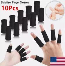 10 PCS Finger Splint Trigger Finger Brace Sleeves Pain Relief Sports Support US