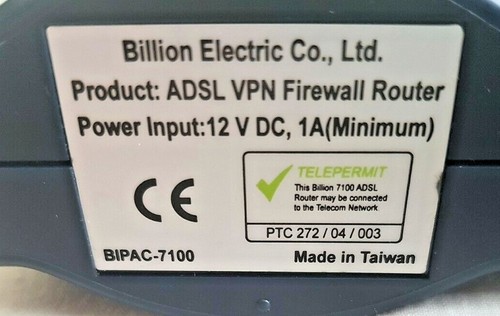 Billion BIPAC-7100 Modem Router ADSL - 第 3/4 張圖片