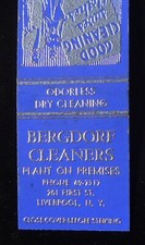 1940s Bergdorf Cleanrs Odorless Dry Cleaning Plant 201 First St. Liverpool NY MB