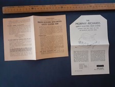 Vintage instructions Morphy-Richards Auto Control Safet