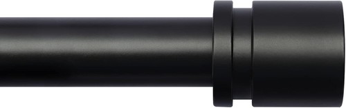 Curtain Rods for Windows 16 to 88 Inches Adjustable Length 1 Inch Diameter Black