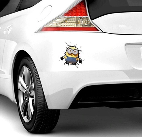 -3D Minion Stuck- Car SUV Truck JDM Window Bumper Diecut Vinyl Decal Sticker - Picture 4 of 8