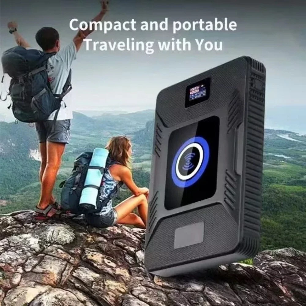 Ultra-High Capacity Power Bank with USB, Wireless, and Solar Charging