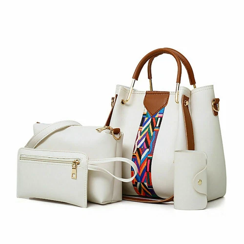 4Pcs/Set Women Lady Leather Handbags Messenger Shoulder Bags Tote Satchel Purse - Picture 34 of 35