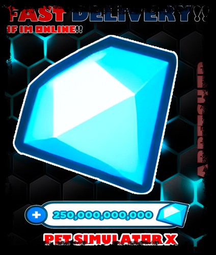 PET SIMULATOR X (PSX) - 10B 25B 50B 100B 250B 1T GEMS DIAMONDS (CHEAPEST&FAST) - Picture 7 of 8