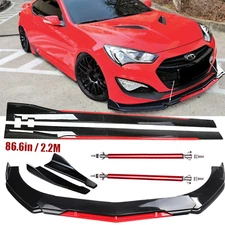 For Hyundai Genesis 2DR Coupe Front Bumper Lip Splitter Spoiler Side Skirt Body