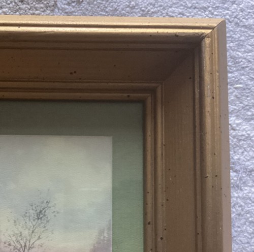 Pair of VTG Offset Lithograph Prints, Landscape With VTG Wooden Frames - Picture 5 of 12