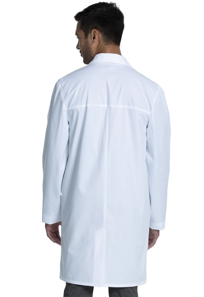 Cherokee Scrubs Men's 40" Lab Coat CK412T WHT White Free Shipping - Image 3 of 4