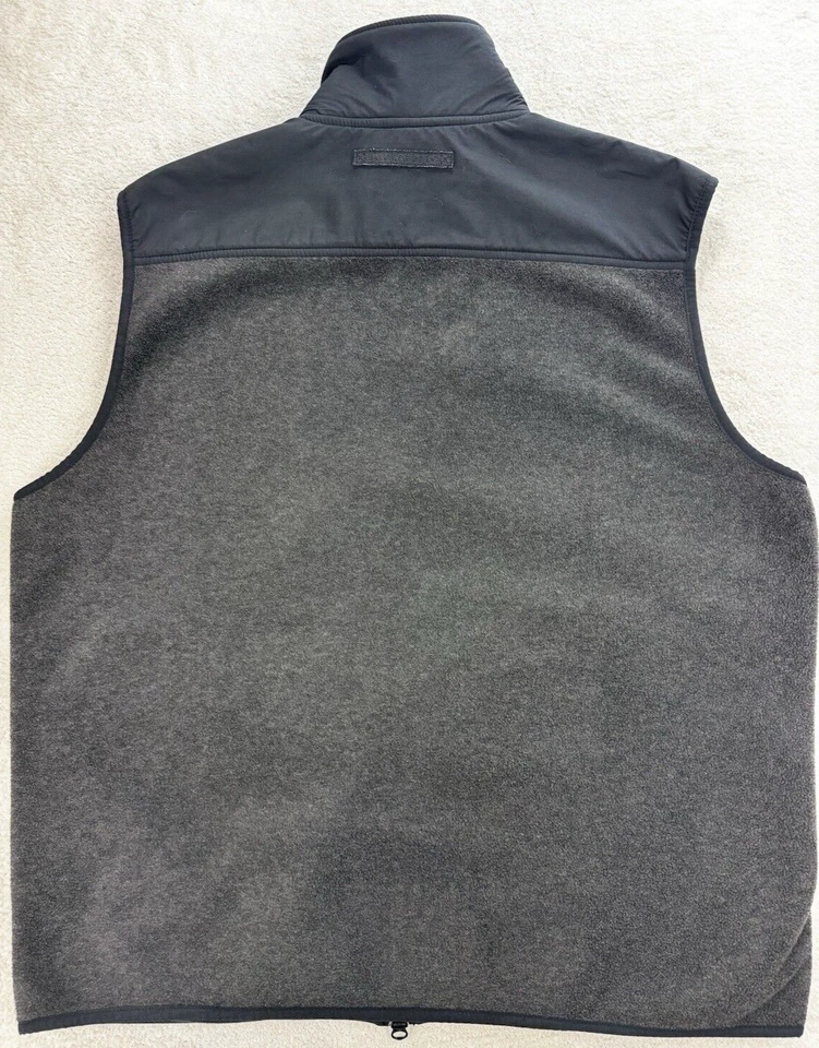 Banana Republic Denali Fleece Vest Jacket Men L Black Full Zip Pockets - Image 4 of 4