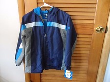 Artic Quest Boys zip front navy and gray jacket size Small 8 