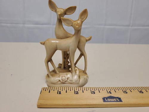 Roselane Pottery Elegant Pair of Deer Figurine 5" - Picture 8 of 8