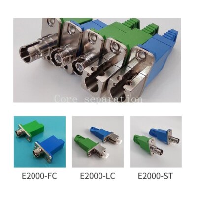 E2000 to FC SC LC ST UPC APC Adapter Fiber Optical Coupler Flange ...