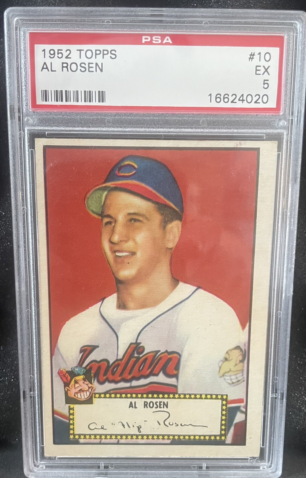 1952 Topps PSA 5 EX 10 Al Rosen Cleveland Indians Guardians