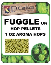 HOPS HOP PELLETS FUGGLE OLD WORLD AROMA 1oz NITRO FOIL FACTORY PACK BEER BREWING