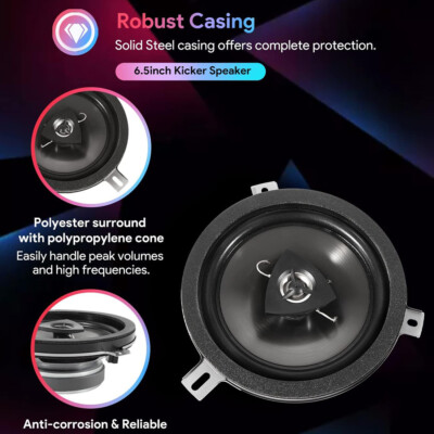77KICK10 Kicker Speaker Upgrade for Jeep Chrysler Dodge 6.5 Inch 2