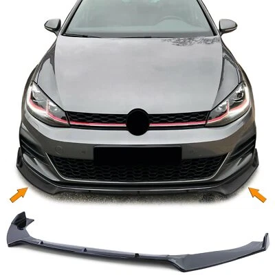 Spoiler Delantero Negro Con ABE Para VW Golf 7 GTI Berlina 12-21 - Imagen 1 de 4