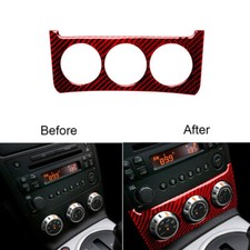 Cubierta de ajuste de botón de interruptor de consola de fibra de carbono roja apta para Nissan 350Z 2006-2009