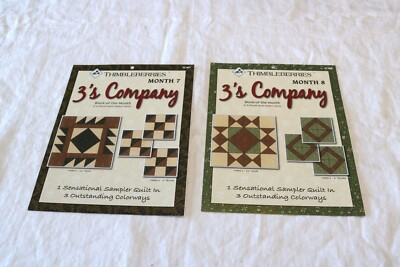 THIMBLEBERRIES 3S COMPANY 3C807 MONTH 7 3C808 MONTH 8 BLOCK OF THE MONTH PATTERN
