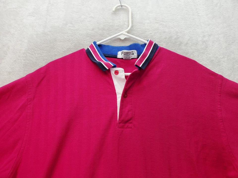 Polo de golf Ping by Karsten para hombre grande magenta 100 % algodón manga corta abertura Foto 4 de 4