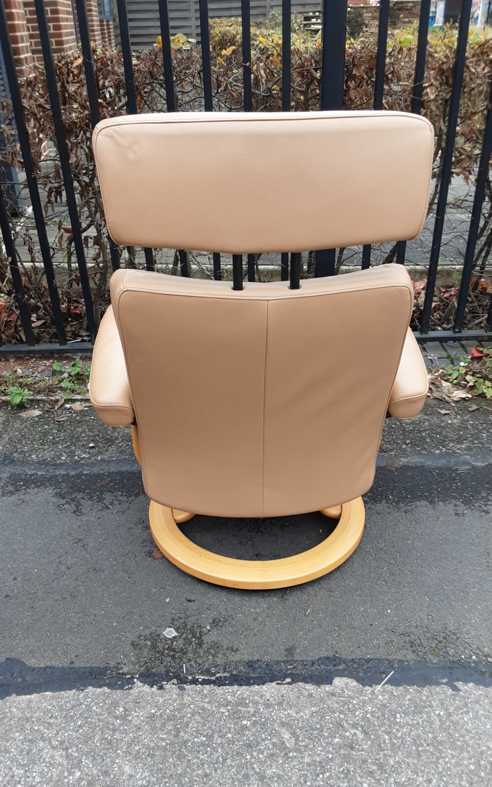 Ekornes Camel Leather Stressless Recliner eBay