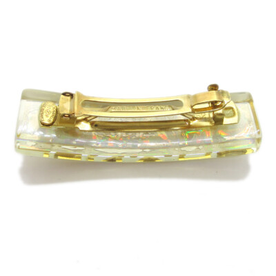 Chanel Hair Clip Barrette Clear Acrylic 97P 91496 CHANEL Hair Barrette 98A | Auth Vintage Chanel Marble  main image 4