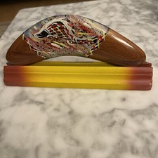 NWT AUTHENTIC AUSTRALIAN Boomerang Handpainted 8  Certified