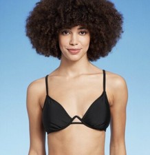Wild Fable Bikini Top Women's XS 0-2 Black Underwire Swim New