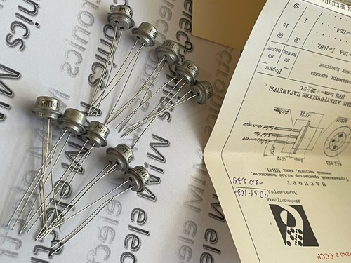 10x MP41 Vintage Germanio Ruso PNP Transistores МП41 HFE= 30...60 NOS - Imagen 6 de 9