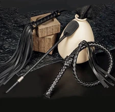 Unisex Short Double Layers Spanking Paddle Whip Restraint Flogger Bondage