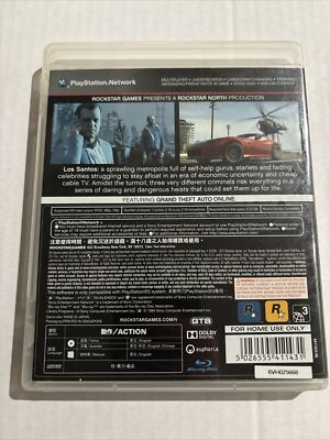 Grand Theft Auto V GTA 5 PS3 PlayStation 3 With Manual And