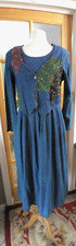 Vintage Denim Prairie Dress Cottagecore Modest Stuart Alan Attached Vest Sz 10