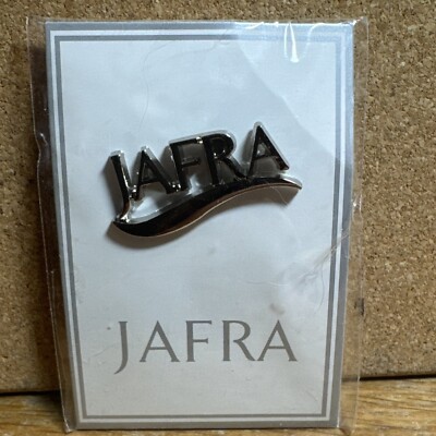 New JAFRA Skin And Beauty Products Lapel Pin Silvertone