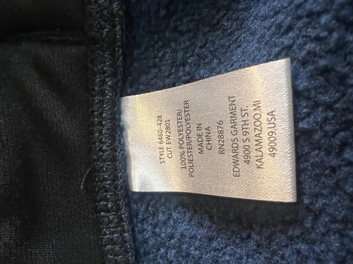 Edwards Jacket Sweater Mens Sz S Blue Zipper Long Sleeve Pocket Polyester - Picture 14 of 17