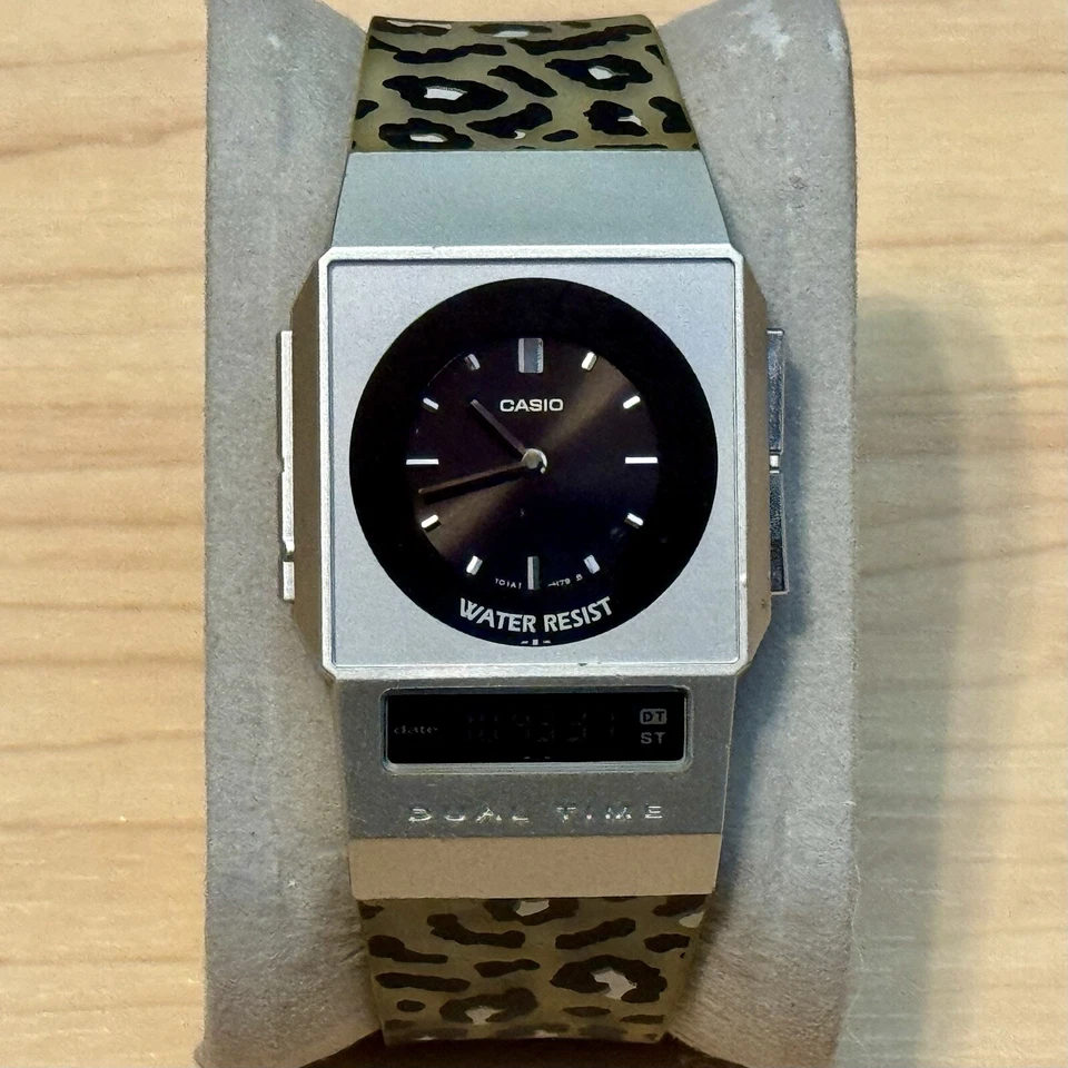 Casio FS-01 Dual Time Film Watch Data Bank Digital Watch 2320 Slim Vintage FS01 - Image 2 of 4