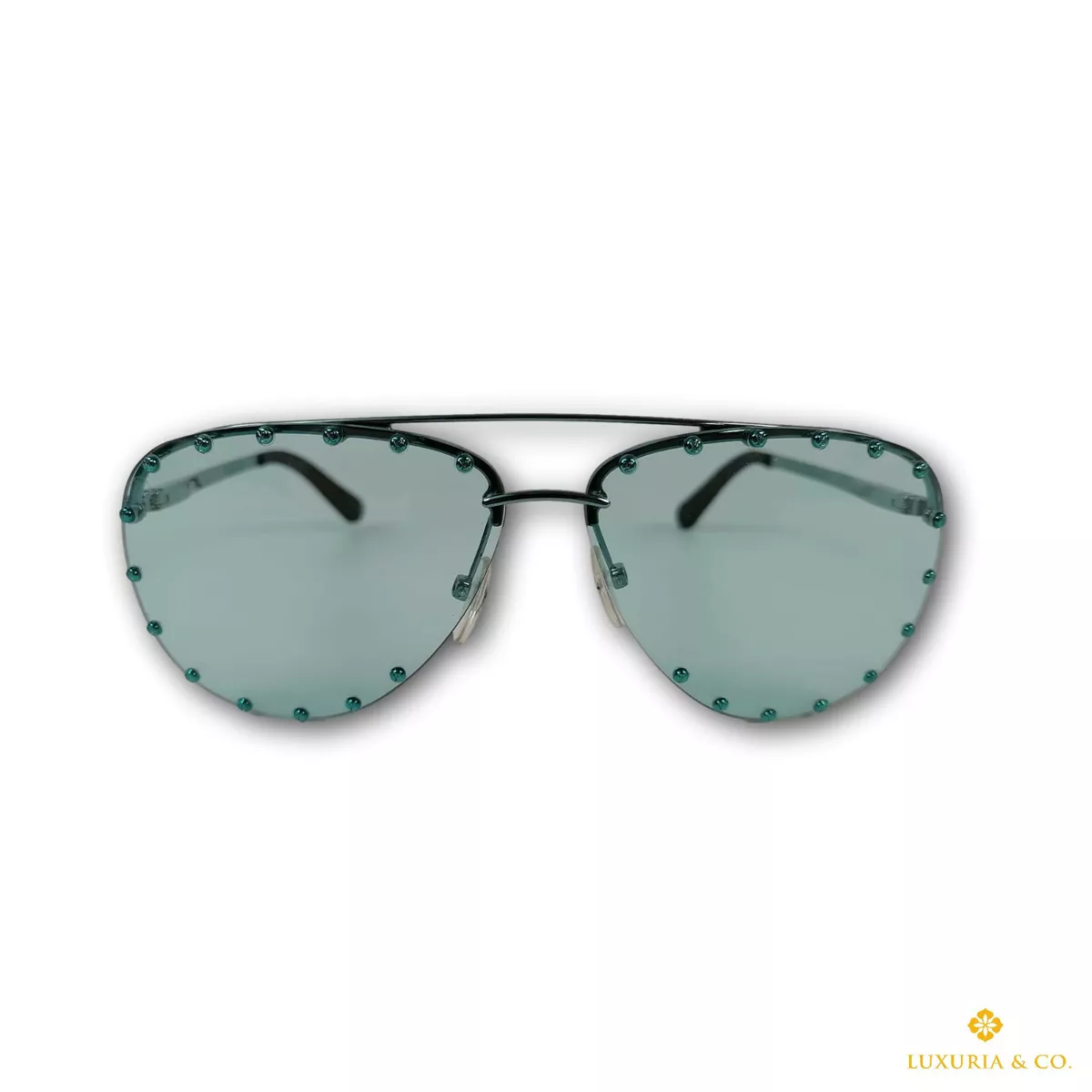 Louis VuittonThe Party U Women s Green Aviator Sunglasses Z1208U